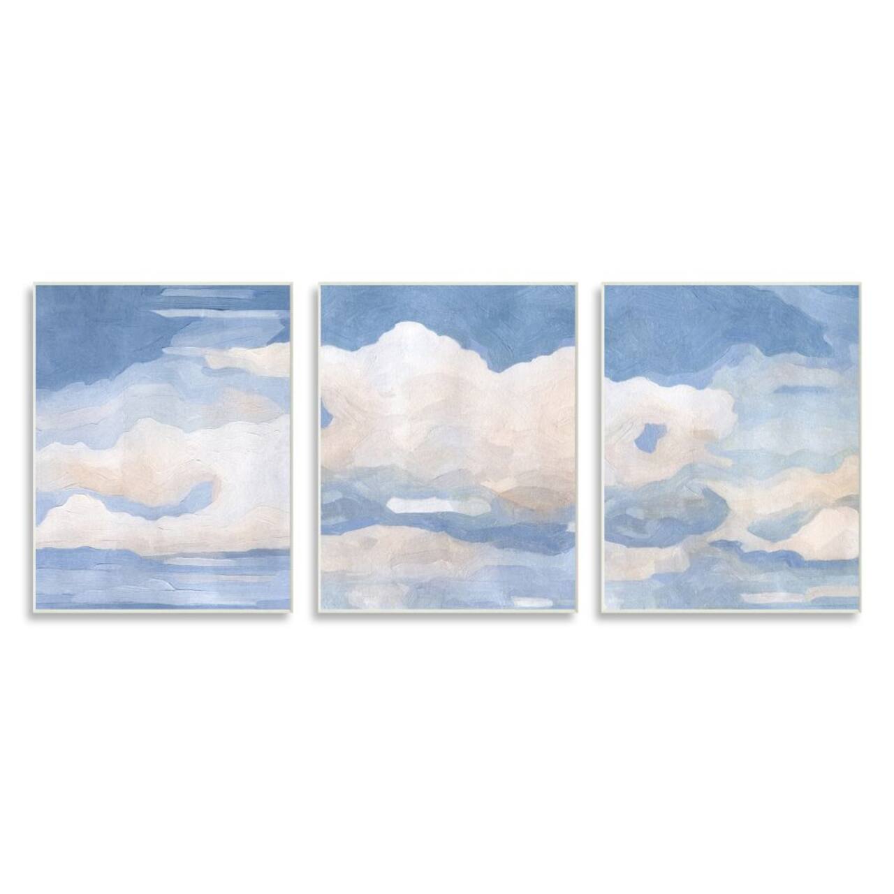 Stupell Industries Sky Blue Cloud Scape Traditional Nature Painting,10" x 15"